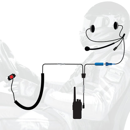 RUGGED Wired Driver Only Communication Kit with RDH16 Radio - Kit with Earbuds