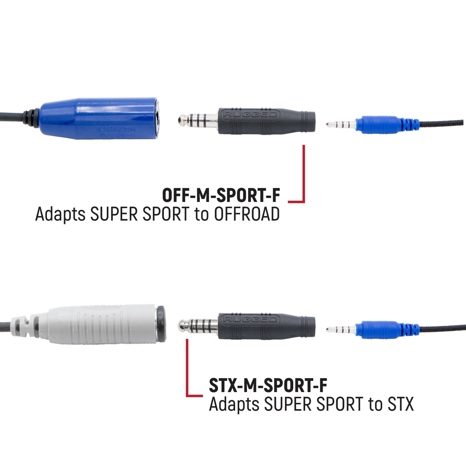 OFFROAD and STX SUPER SPORT Headset and Helmet Kit Adapter - Adapter for OFFROAD Cables