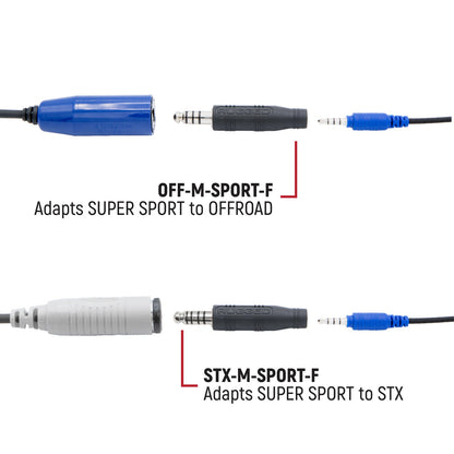 OFFROAD and STX SUPER SPORT Headset and Helmet Kit Adapter - Adapter for STX Stereo Cables