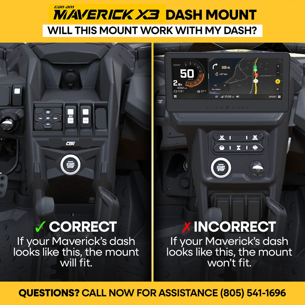 Can-Am X3 Multi Mount Kit for Rugged UTV Intercoms and Radios - Rugged M1/G1/G4/RM45/RM60/GMR45