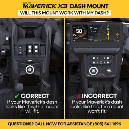 Can-Am X3 Multi Mount Kit for Rugged UTV Intercoms and Radios - Kenwood TK7360