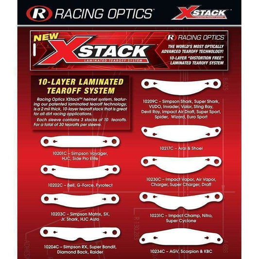 XStack Tear Offs for Pyrotect Bell Vortex M4 K-1 BR-1 - 10205C