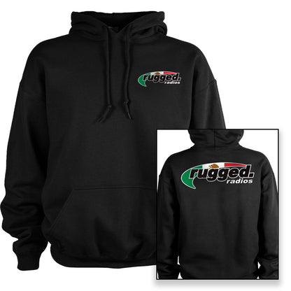 Rugged Radios MEXICAN FLAG Pullover Hoodie - Black - LG