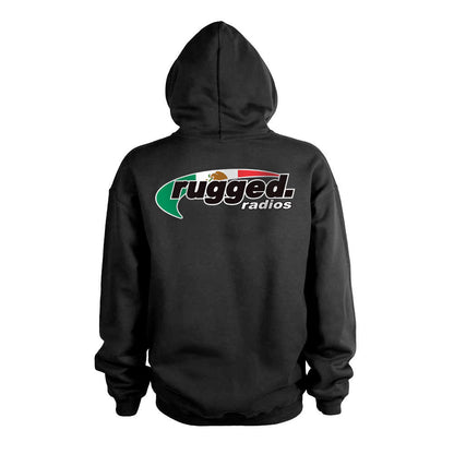 Rugged Radios MEXICAN FLAG Pullover Hoodie - Black - XXL