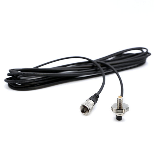17 Ft Antenna Coax Cable with 3/8  NMO (TM) Thick Mount