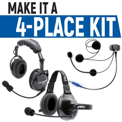 Rear Seat Expansion Kit with Helmet Kits or Headsets - STX Stereo / Ultimate Headset - Over the Head