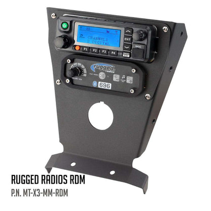 Can-Am X3 Multi Mount Kit for Rugged UTV Intercoms and Radios - Rugged M1/G1/G4/RM45/RM60/GMR45 with Switch Holes