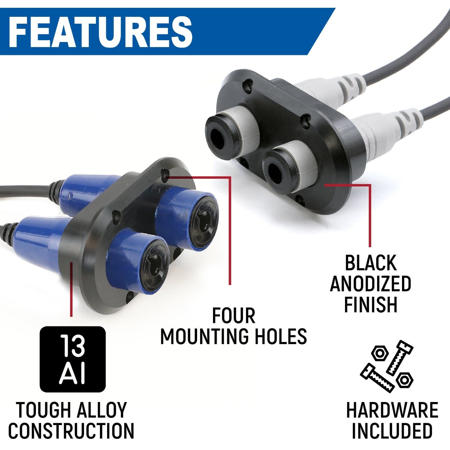 Dual Headset / Helmet Jack Flush Mount - STX Stereo