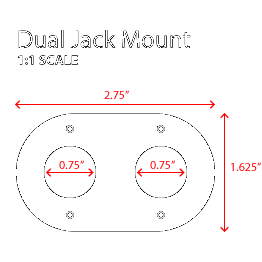 Dual Headset / Helmet Jack Flush Mount - Offroad