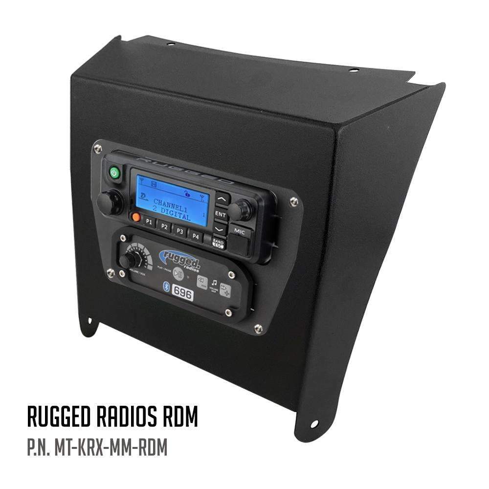 Kawasaki KRX Multi-Mount Kit for Rugged Mobile Radios and Intercom - Rugged M1/G1/G4/RM45/RM60/GMR45 with Switch Holes