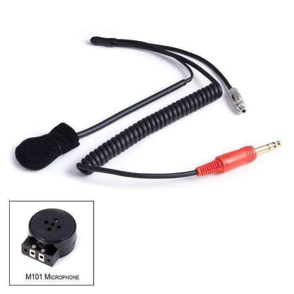 3C NASCAR Wired Coil Cord Helmet Kit with Mic and 3.5mm Jack