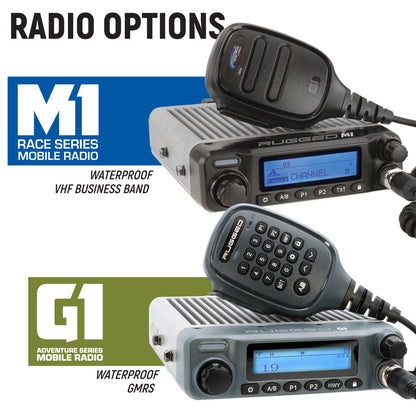 2025 Polaris RZR Pro XP Pro R and Pro S - Complete Communication Kit with Bluetooth Intercom and 2-Way Radio - 696 PLUS Remote Head / G1 GMRS