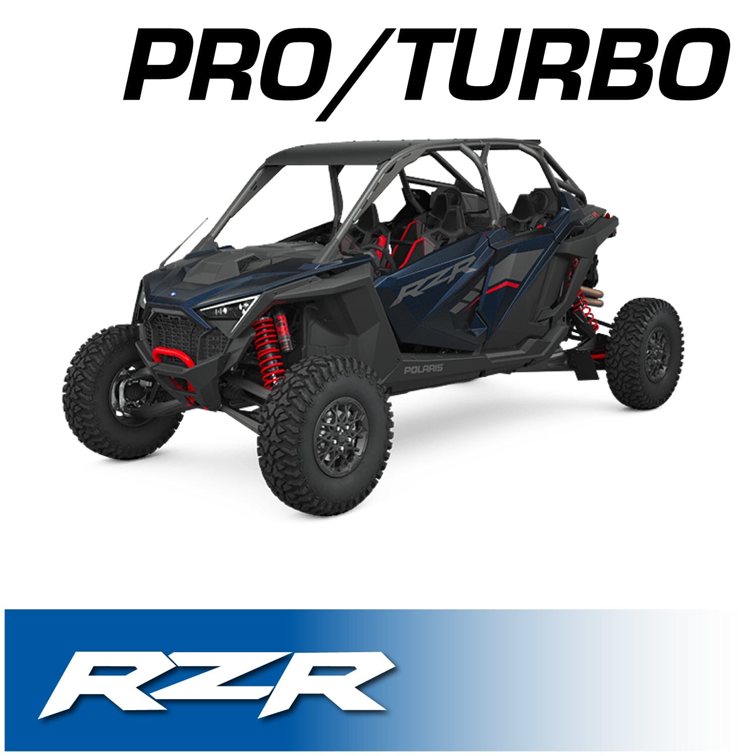 Polaris RZR PRO XP - Turbo R - Pro R - Complete Communication Kit with Bluetooth Intercom and 2-Way Radio - STX Stereo Remote Head / M1 VHF Business Band / Center Mount