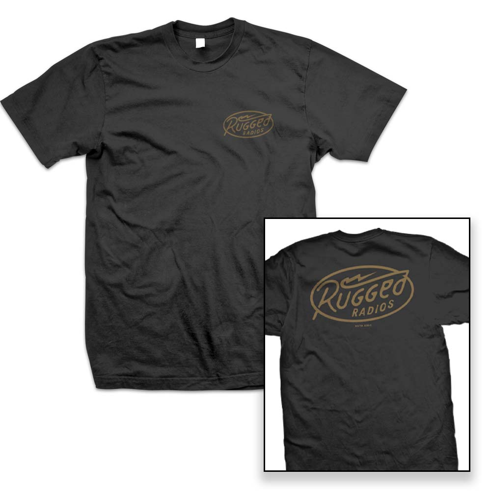 Rugged Radios BOLT T-Shirt - Black - Small