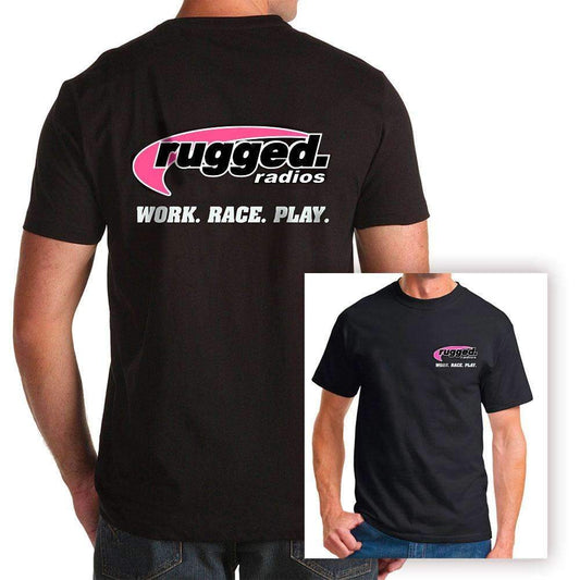 Rugged Radios CLASSIC PINK T-Shirt - Black - Medium