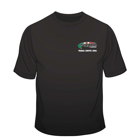 Rugged Radios MEXICAN FLAG T-Shirt - Black - Extra Large