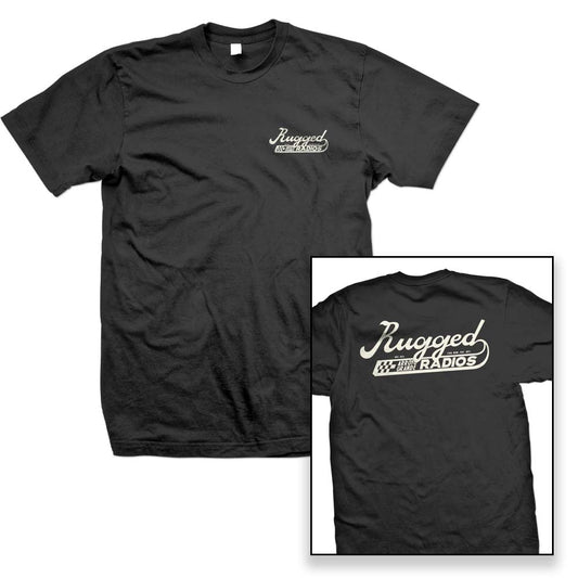 Rugged Radios SCRIPT T-Shirt - Black - XXL