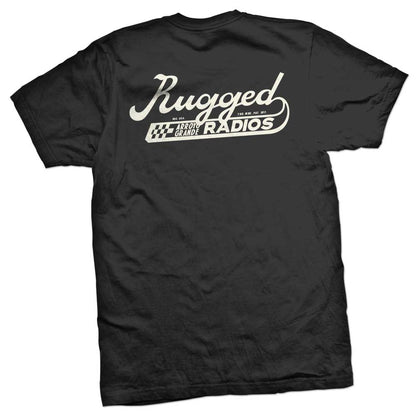 Rugged Radios SCRIPT T-Shirt - Black - Large