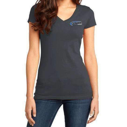 Rugged Radios WORK RACE PLAY Ladies T-Shirt - Grey - Large