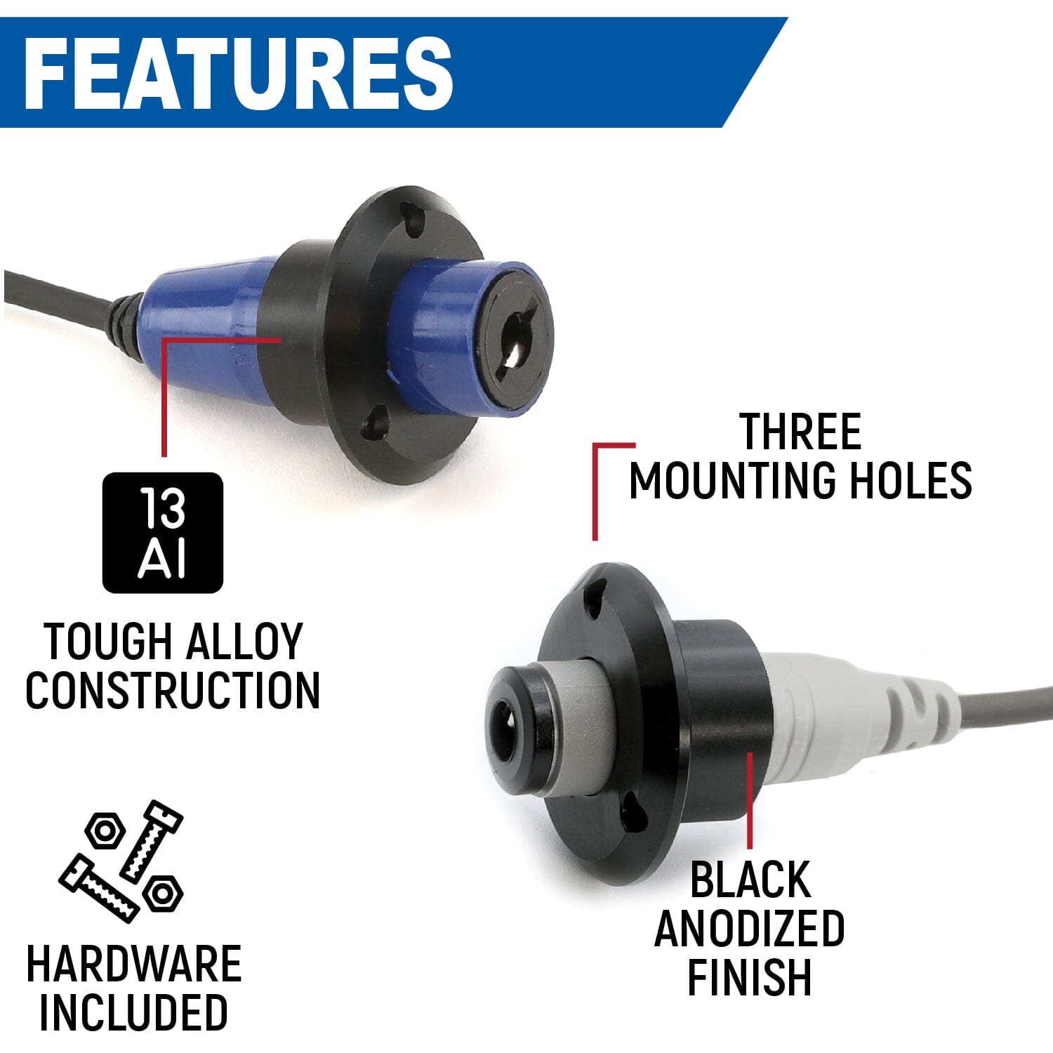Single Headset / Helmet Jack Flush Mount - STX Stereo