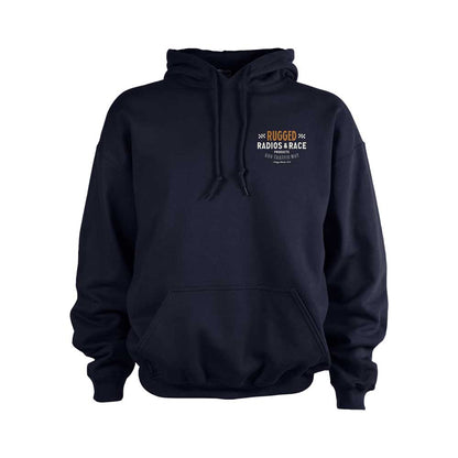 Rugged Radios VINTAGE RACE Pullover Hoodie - Navy Blue - Large