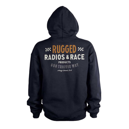 Rugged Radios VINTAGE RACE Pullover Hoodie - Navy Blue - Medium